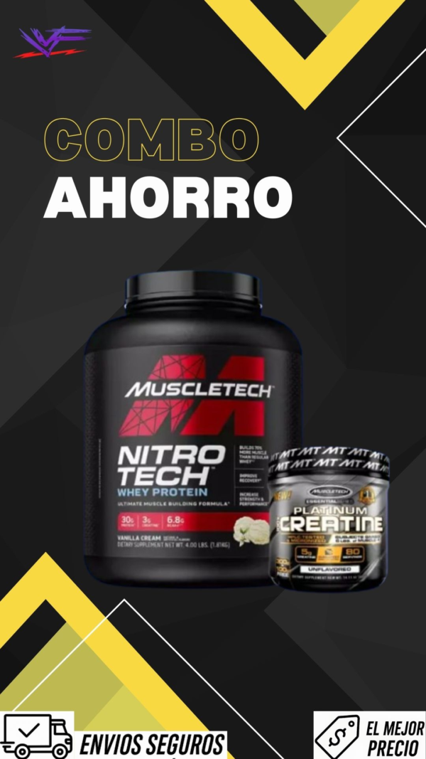 COMBO NITRO TECH 4 LIBRAS+CREATINA PLATINUM