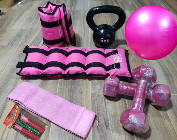 Kit de fuerza + balón pilates + obsequio