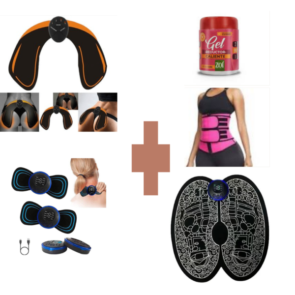 combox5accesorios 3terapias+1faja y 1gel