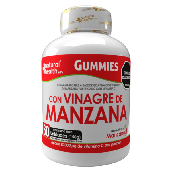 GUMMIES CON VINAGRE DE MANZANA x60