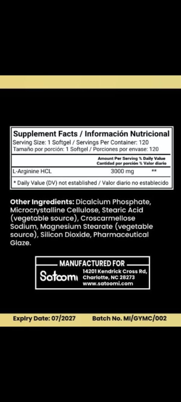 L-arginine satoomi - Imagen 2
