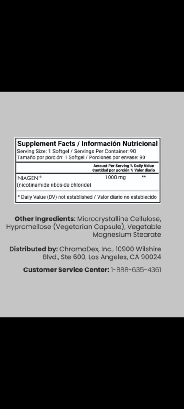 Tru Niagen Potenciator Nad+ Antienvejec - Imagen 2