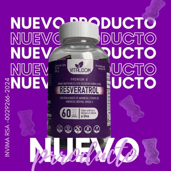 GOMAS RESVERATROL VITALCOM X60 - Imagen 2
