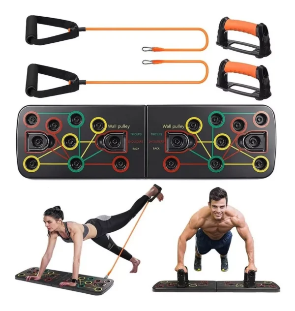 Tabla Push Up+Bandas Tubulares Flexiones - Imagen 2