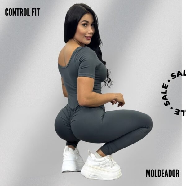 ENTERIZO CUADRO PUSH UP GRIS 5615-4 - Imagen 2