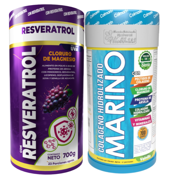Resveratrol + colageno marino 700 g c/u