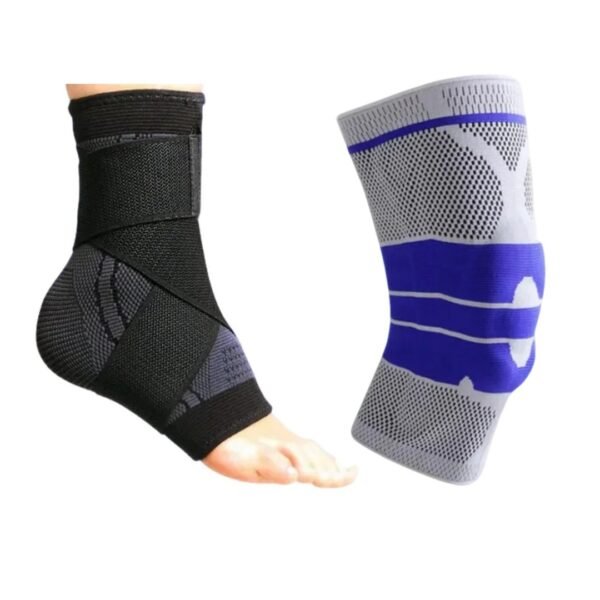 Rodillera de soporte + tobillera bandas