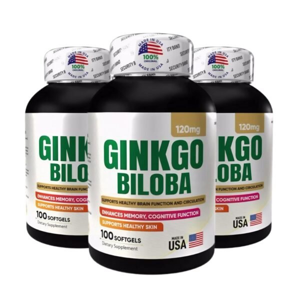 Ginkgo Biloba X 100 Softgels X 3