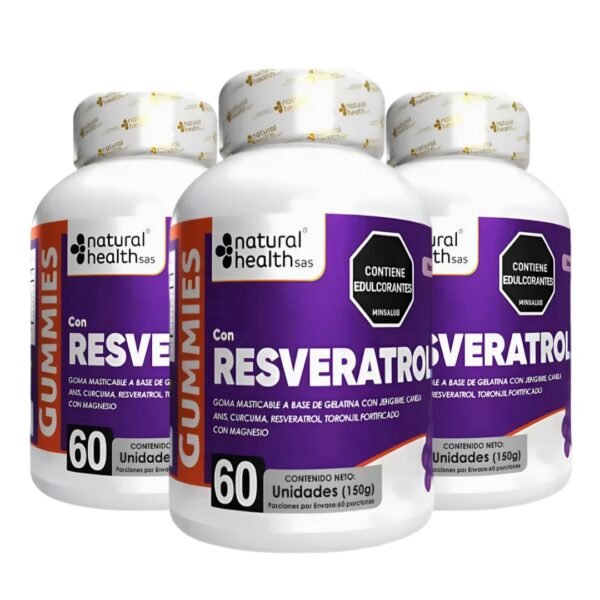 Resveratrol gomitas x 60 uds x3