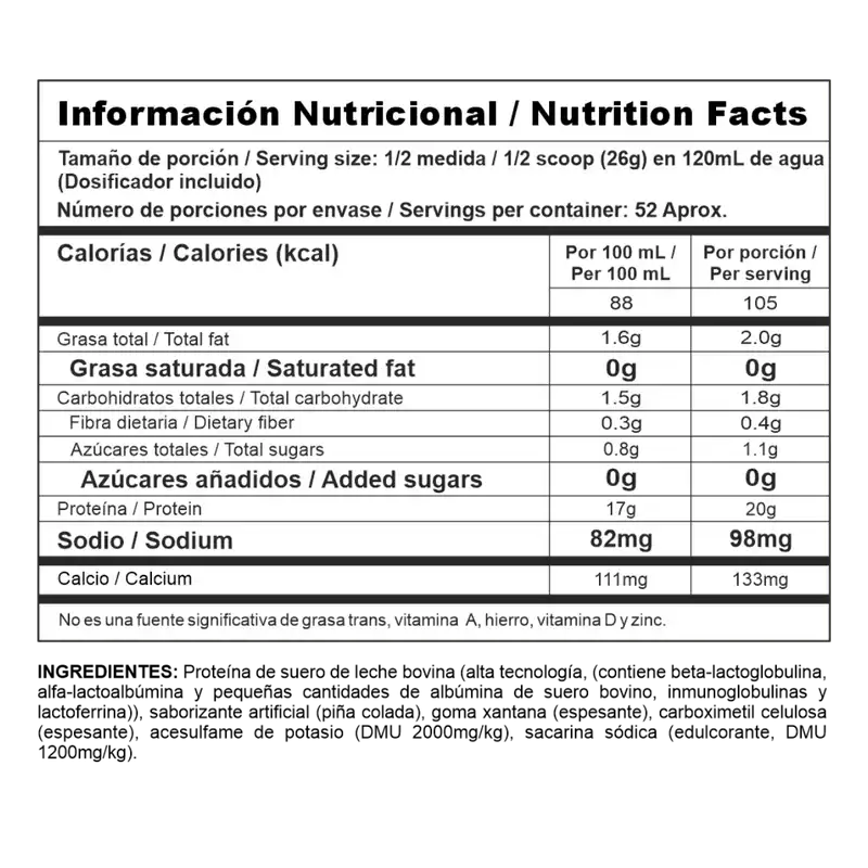 Bipro Classic Piña Colada 3lb - Imagen 2
