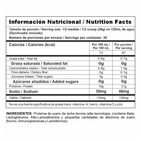Bipro Classic Natural 2lb - Proteína de suero de leche - Imagen 2
