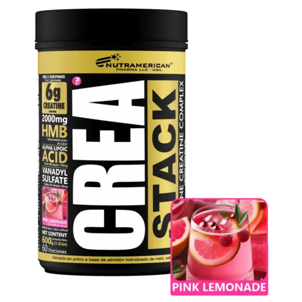 CREA STACK PINK LEMONADE - Creatina Monohidratada con Hmb 1.3lb.