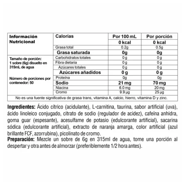 Cajas 50 Sachets Sabor Uva - Imagen 2