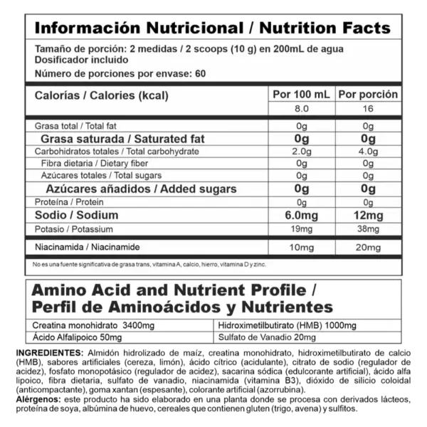 CREA STACK PINK LEMONADE - Creatina Monohidratada con Hmb 1.3lb. - Imagen 2