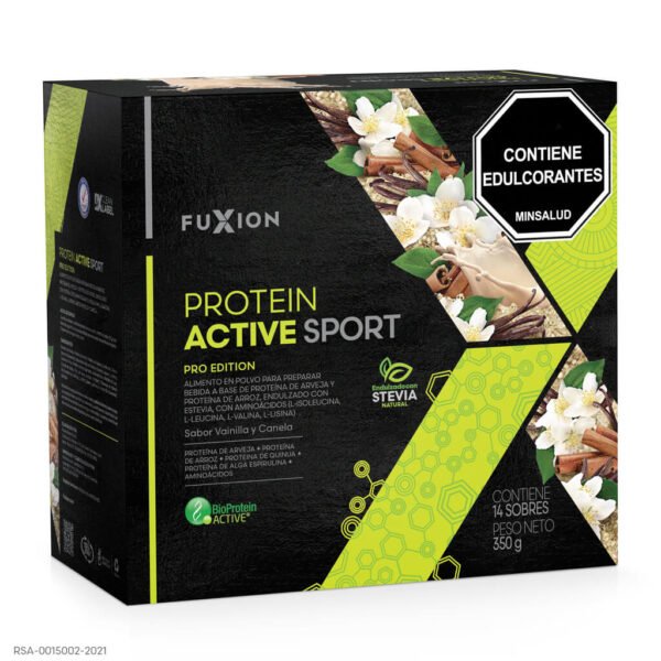 PROTEIN ACTIVE SPORT VAINILLA & CANELA CAJA 14 X 25gr