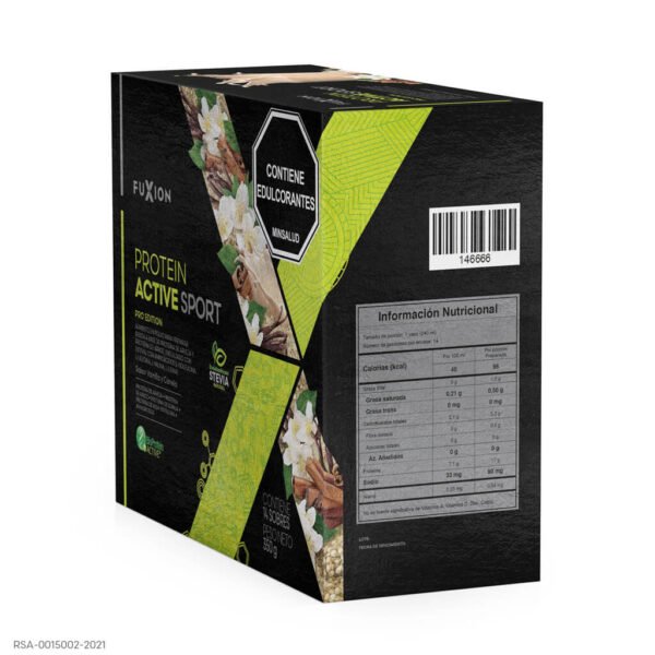 PROTEIN ACTIVE SPORT VAINILLA & CANELA CAJA 14 X 25gr - Imagen 3