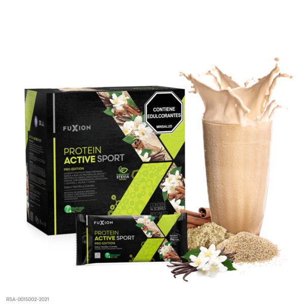 PROTEIN ACTIVE SPORT VAINILLA & CANELA CAJA 14 X 25gr - Imagen 4