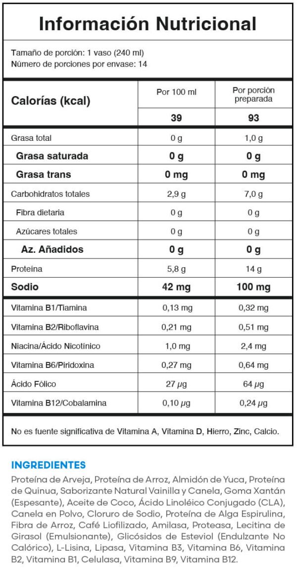PROTEIN ACTIVE FIT - VAINILLA Y CANELA CAJA 14 X 25gr - Imagen 2