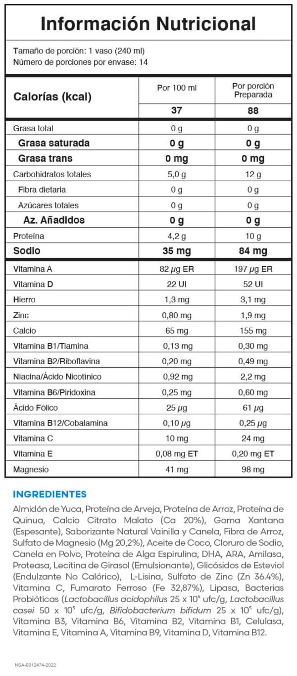 PROTEIN ACTIVE - VAINILLA Y CANELA CAJA 14 X 25gr - Imagen 4