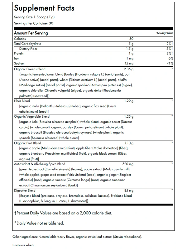ALKALIZING GREENS DRINK MIX SWANSON 210G - Imagen 2