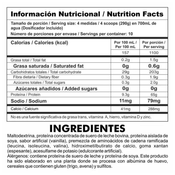 Gainz vainilla 6.4 lb - Imagen 2
