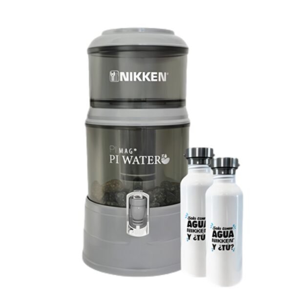 COMBO PIWATER GRIS + 2 MI BOTELLA