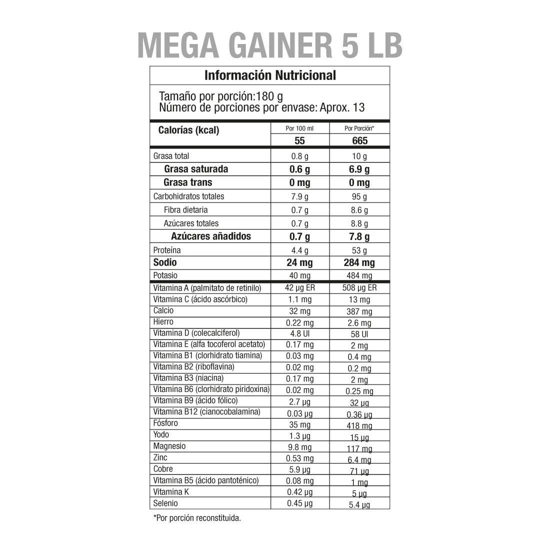 MEGA GAINER TARRO - Imagen 2