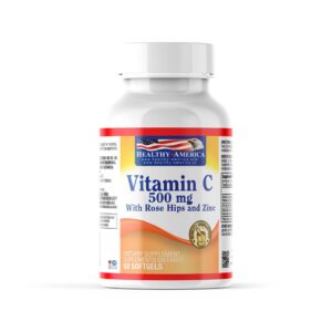VITAMIN C 500MG WITH ROSE HIPS AND ZINC 60 SOFTGELS