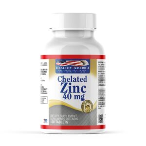 CHELATED ZINC 40 MG 100 TABLETS (AS ZINC GLUCONATE 278MG)